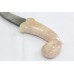 Dagger Knife Damascus Steel Blade Pink Jade Stone Handle Silver Koftgiri D55